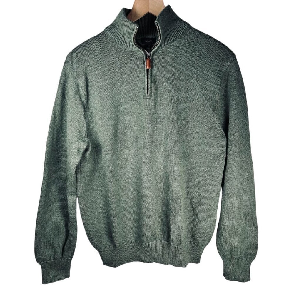 J. Crew Size Medium Men 1/4 Zip Sweater Outdoors Office